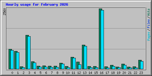 Hourly usage for February 2026