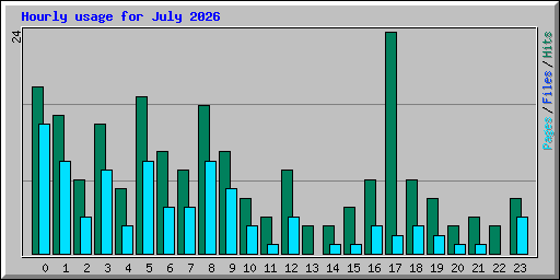 Hourly usage for July 2026